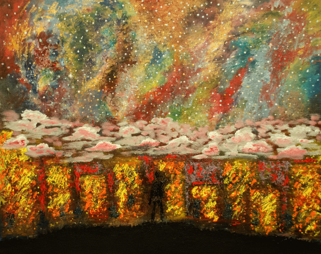 Картина “Лабиринт желаний”, техника - акрил, размер - 40х50 см., картон